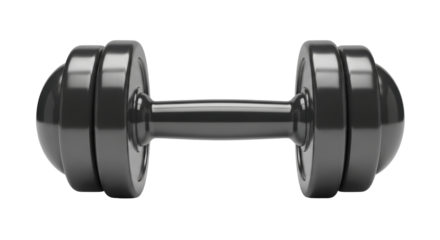 Isolated black dumbbell