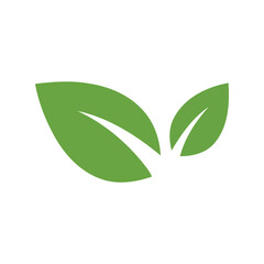 Green leaves vector illustration nature plant symbol eco friendly icon organic growth concept botanical design