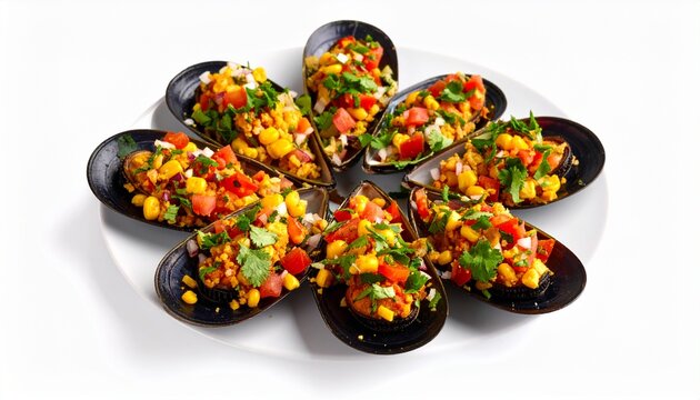 Peruvian Mussels Appetizer Choros A La Chalaca