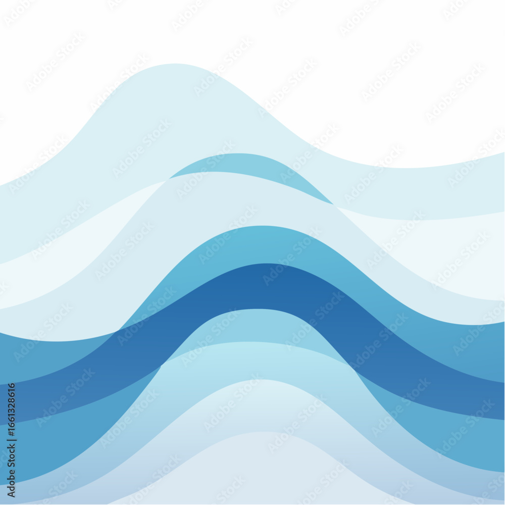 Aufkleber cool translucent layers with soft edges create a stylish and calming background for modern, elegant 