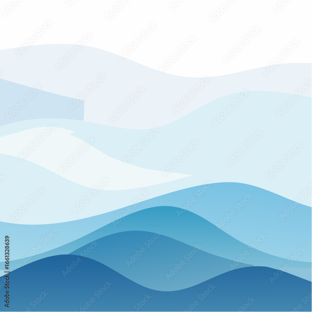 Aufkleber cool translucent layers with soft edges create a stylish and calming background for modern, elegant 