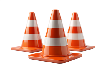 safety tubes isolated on white background, png, ai generated.