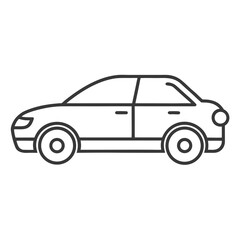 Obraz premium black car isolated on white