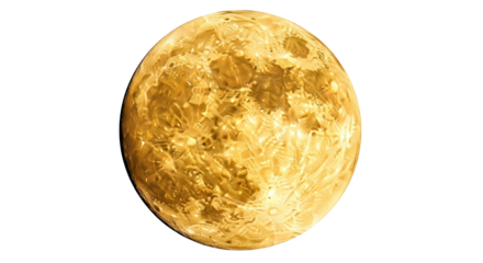 Isolated Yellow Moon