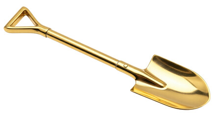 Isolated Gold Shovel