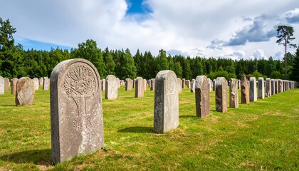 Cemetery landscape outdoor scenic view