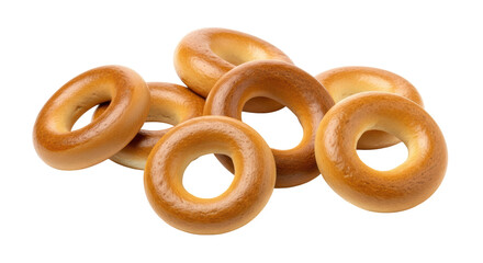 Isolated Pile of Bagels