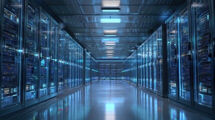 The modern data center showcasing advanced server technology and infrastructure.