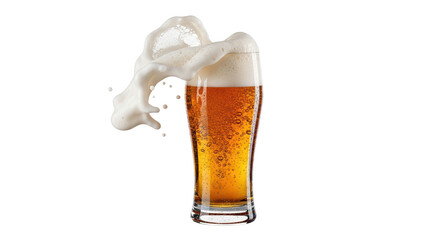 Isolated Beer with foam
