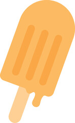 Flat design illustration of orange popsicle	