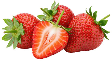 Isolated Strawberries