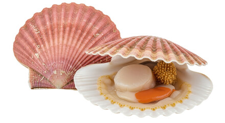Isolated Sea Scallops