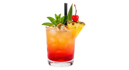Isolated Mai Tai Cocktail