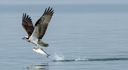 Obraz premium Osprey's Triumphant Catch: A Stunning Wildlife Image