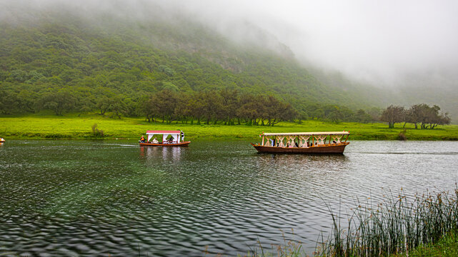 beautiful view of wadi darbat in salalah, oman