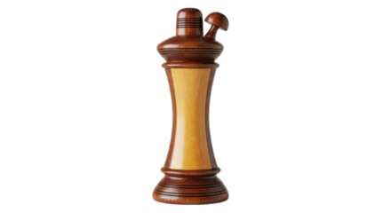 Isolated Wooden Chess King Piece