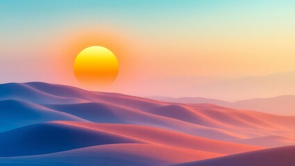 sunset in the mountains