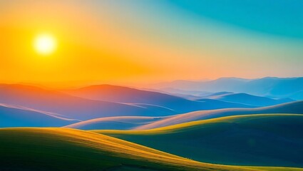 landscape with mountains and sky