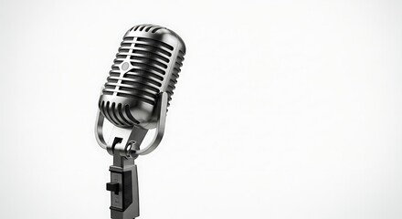 Fototapeta premium Classic Vintage Microphone for a Podcast or Music