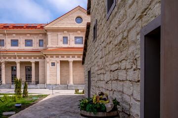 Fototapeta premium Antique-style buildings in the park .
