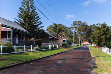 Heritage houses and streetscape in Pemberton, Western Australia