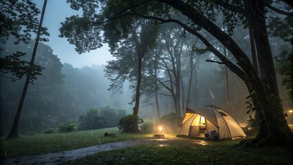 sunrise in the forest