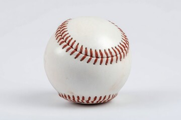 Close-up of a white baseball with red stitching (2)