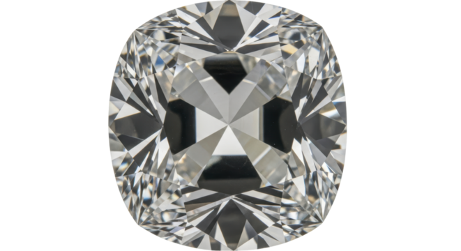 Isolated radiant cut diamond gem