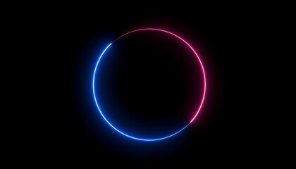 Neon circle design graphic