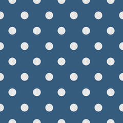 Blue lightgray polka dot seamless pattern vector