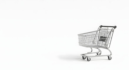 Shopping Cart on a White Background