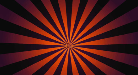Abstract radiating sunburst pattern in deep orange and dark purple hues.