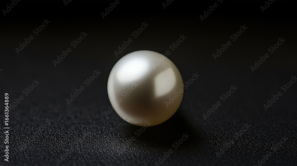 Poster elegant pearl resting on dark background in studio setting