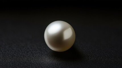 Elegant pearl resting on dark background in studio setting