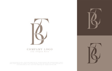 TB and BT monogram letter logo design template