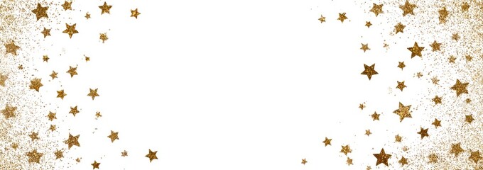 Gold star confetti on a white background (1)