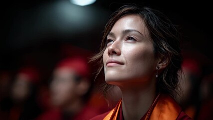 Graduate's Hopeful Outlook at Graduation Ceremony