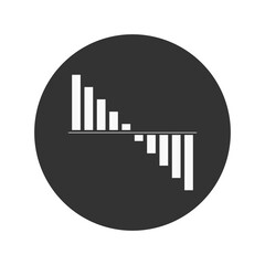Negative cash flow concept icon isolated on transparent background