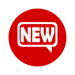 New sign icon isolated on transparent background