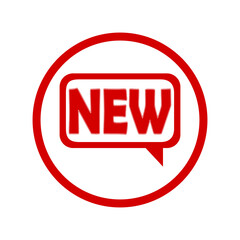 New sign icon isolated on transparent background