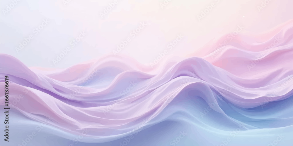 Poster soft waves of purple and pink light create a smooth, flowing abstract background with a smoky textur