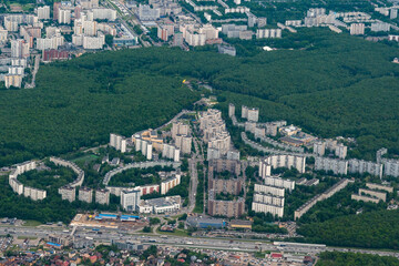 The Moscow sleeping area of Teply Stan from a bird's-eye view.