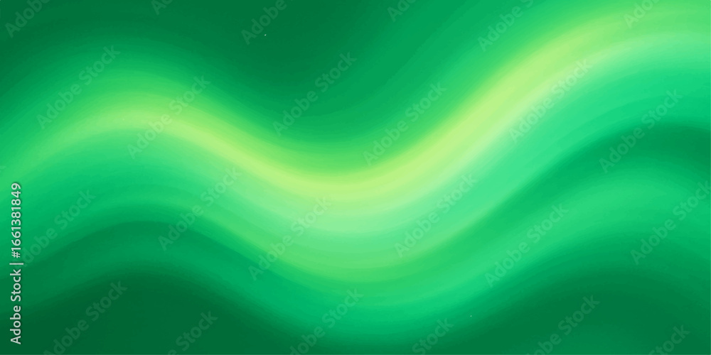 Poster smooth flowing blue water lines and wavy green motion design create a soft, bright backdrop with a b