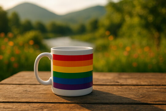 Cup of tea on wooden table
