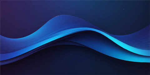 Dynamic digital art featuring an abstract blue wave design with a smoky, light-infused curve pattern
