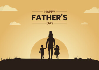 Happy Fathers day vector background, web banner, poster