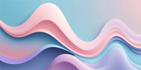 Abstract colorful wave vector illustration with a smooth line curve pattern, perfect for a modern business backdrop or web banner design