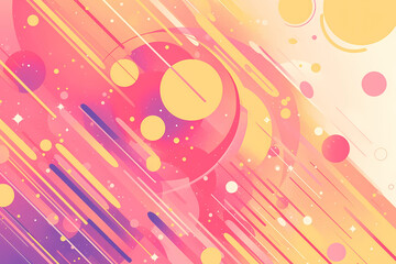 Obraz premium 幾何学的な図形のポップな背景 