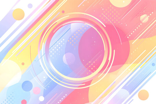 Fototapeta 幾何学的な図形のポップな背景 