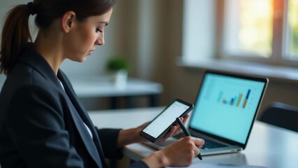 A person sitting at a table with a laptop and cell phone, likely working or studying remotely